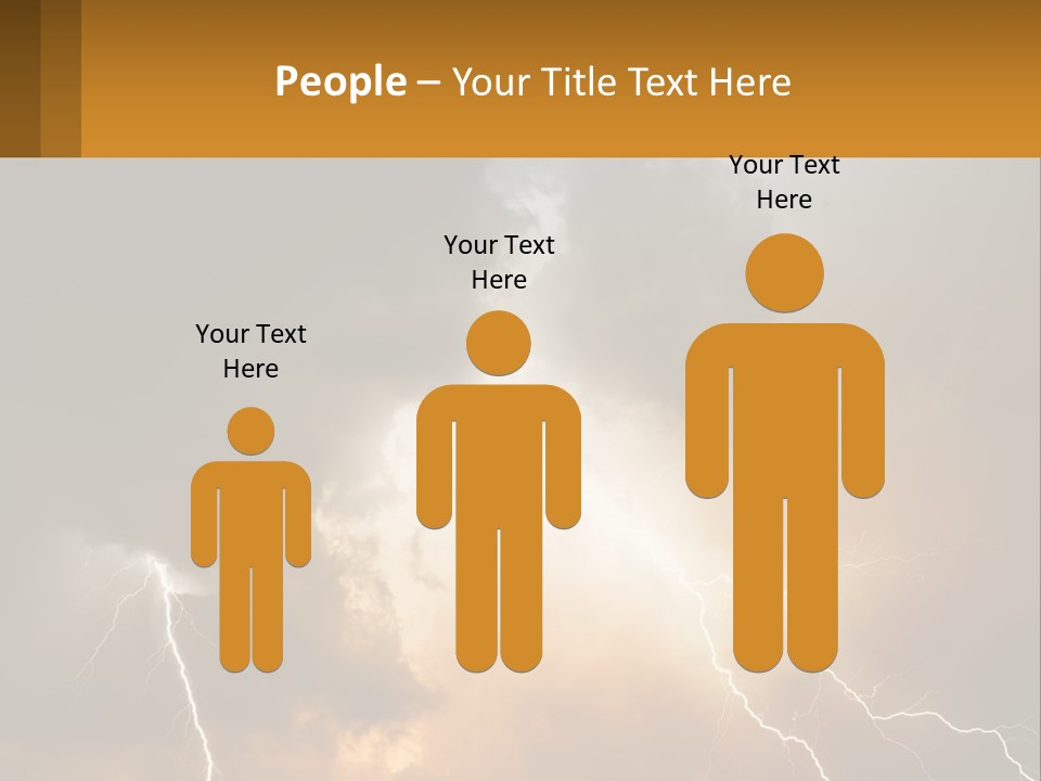 A Storm With Lightning In The Sky Powerpoint Template PowerPoint Template