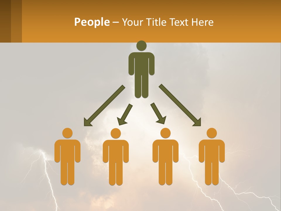 A Storm With Lightning In The Sky Powerpoint Template PowerPoint Template