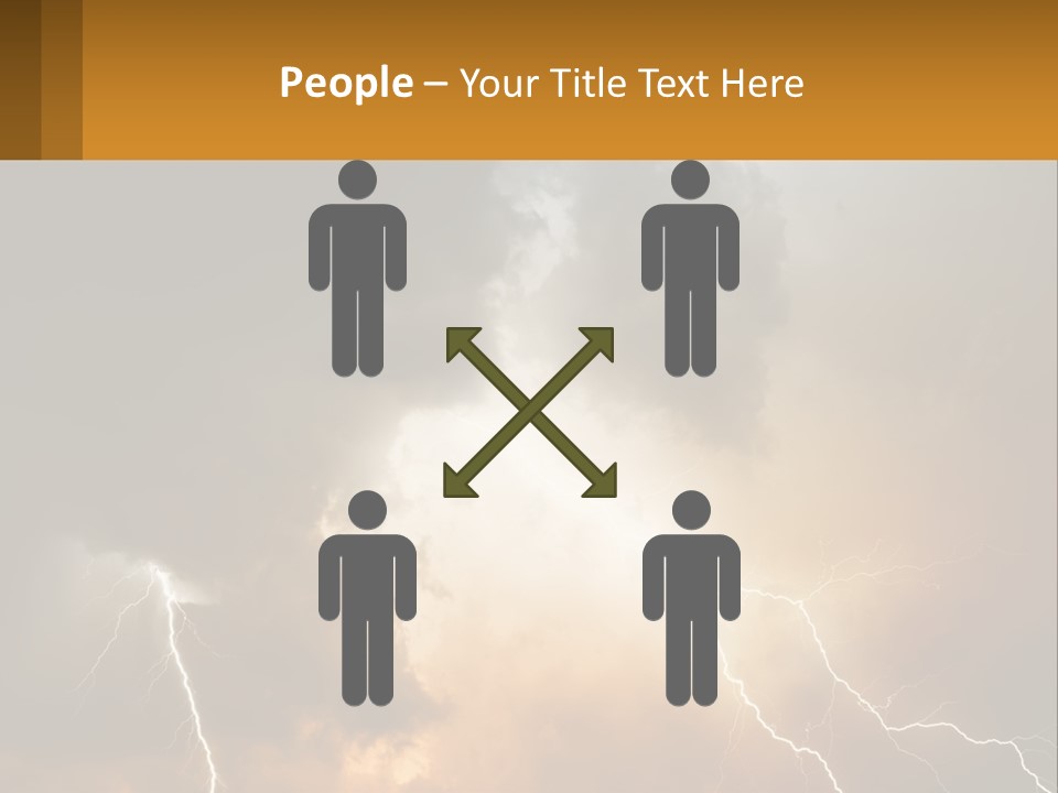 A Storm With Lightning In The Sky Powerpoint Template PowerPoint Template