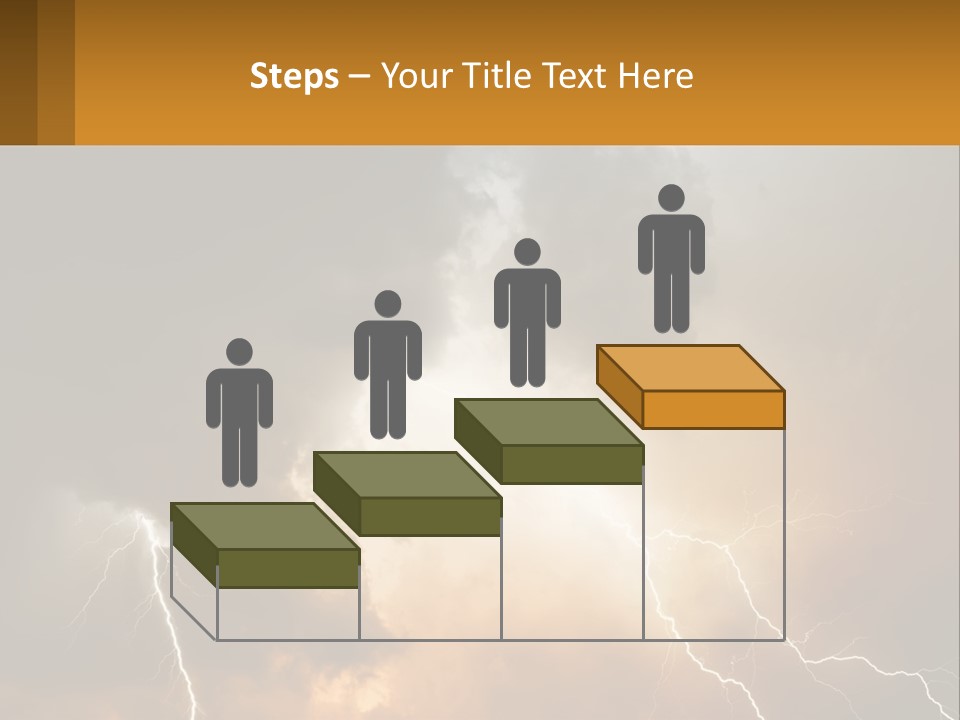 A Storm With Lightning In The Sky Powerpoint Template PowerPoint Template