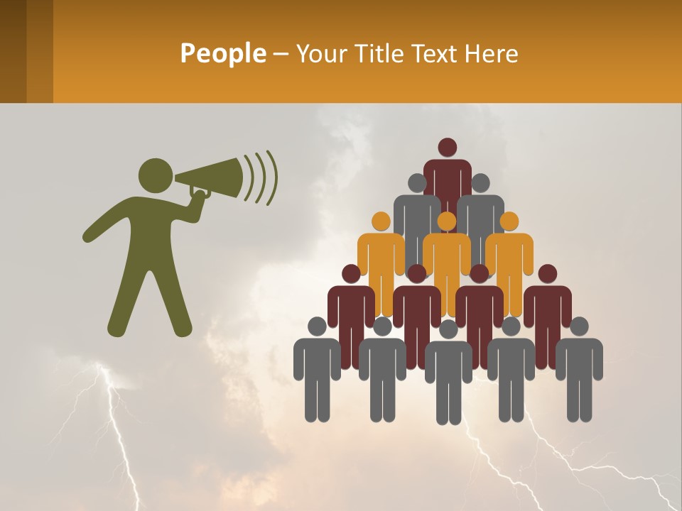 A Storm With Lightning In The Sky Powerpoint Template PowerPoint Template