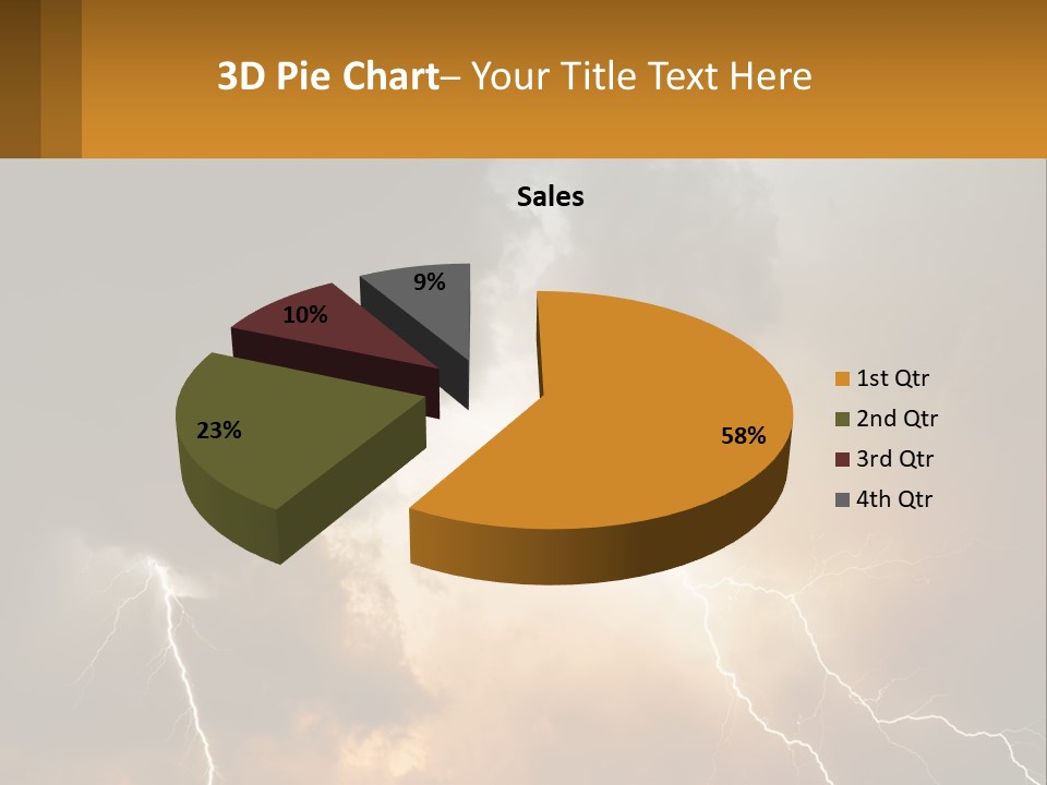 A Storm With Lightning In The Sky Powerpoint Template PowerPoint Template
