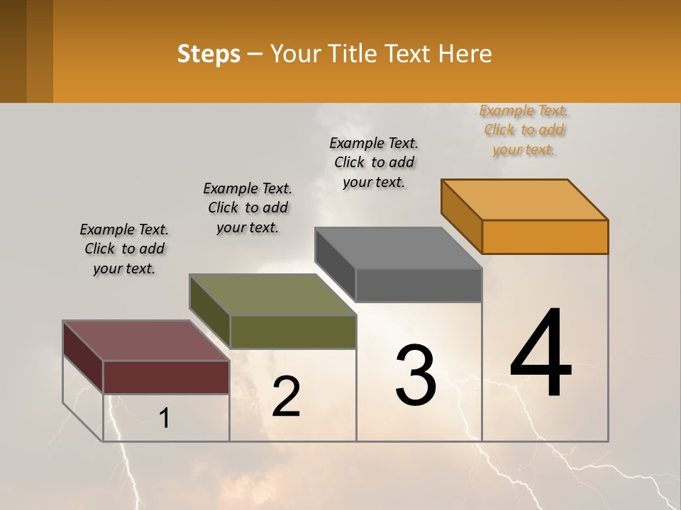 A Storm With Lightning In The Sky Powerpoint Template PowerPoint Template