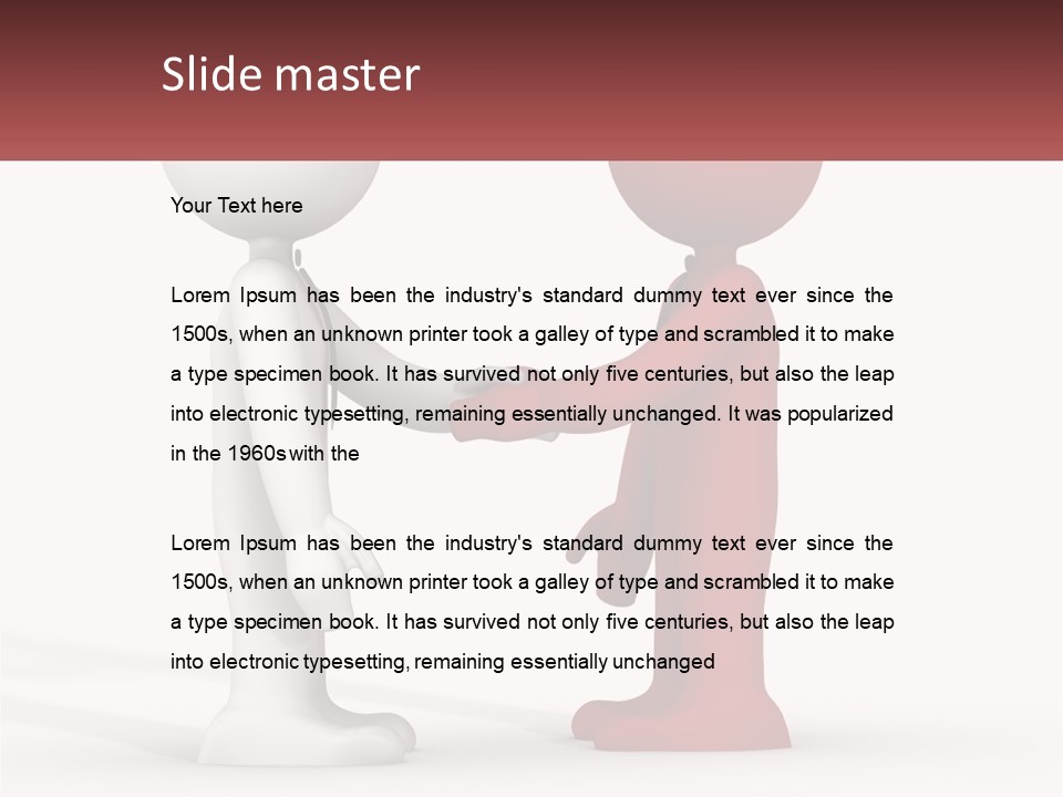 A Person Shaking Another Person's Hand In Front Of A Sign PowerPoint Template