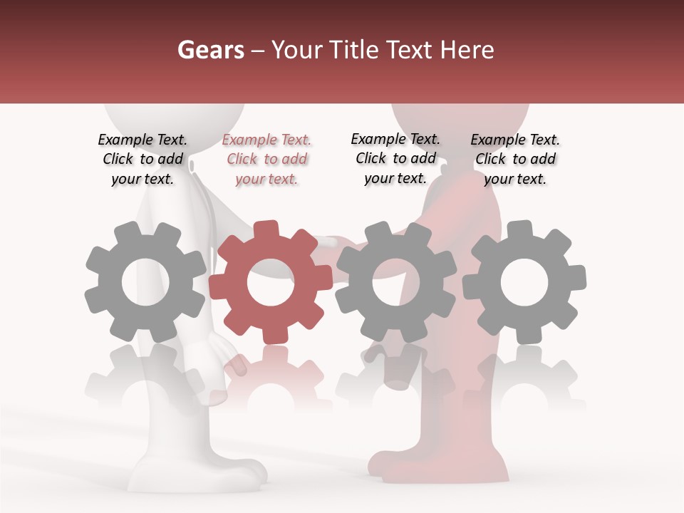 A Person Shaking Another Person's Hand In Front Of A Sign PowerPoint Template