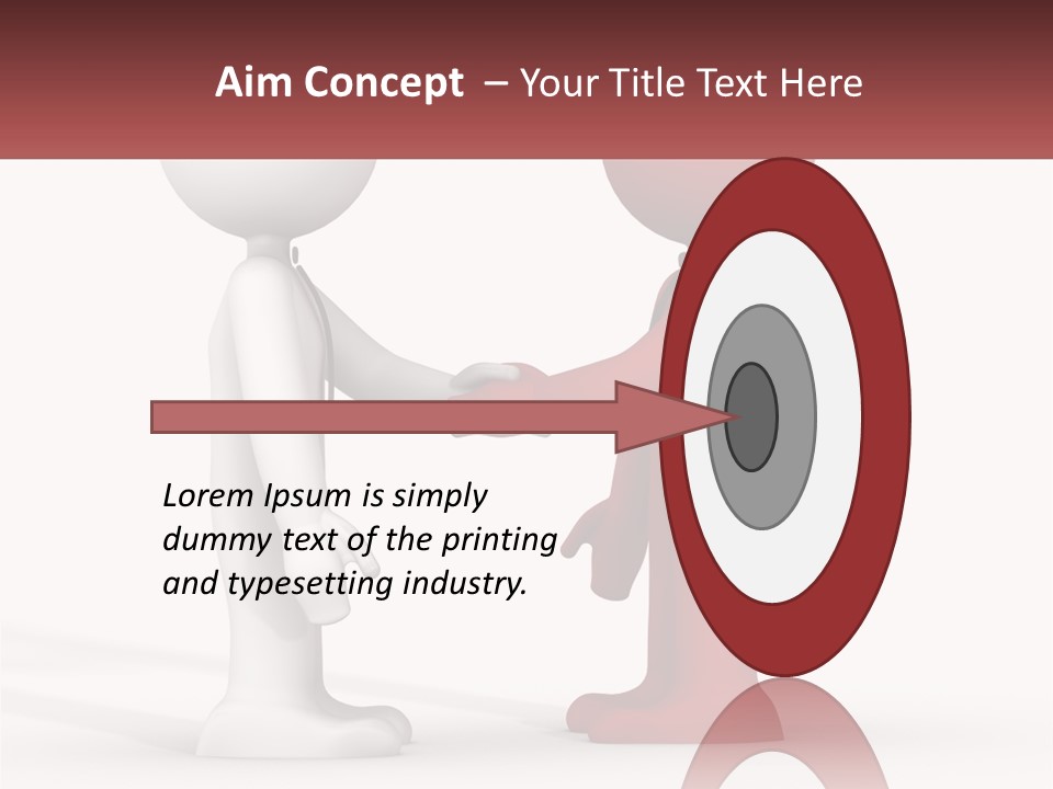 A Person Shaking Another Person's Hand In Front Of A Sign PowerPoint Template