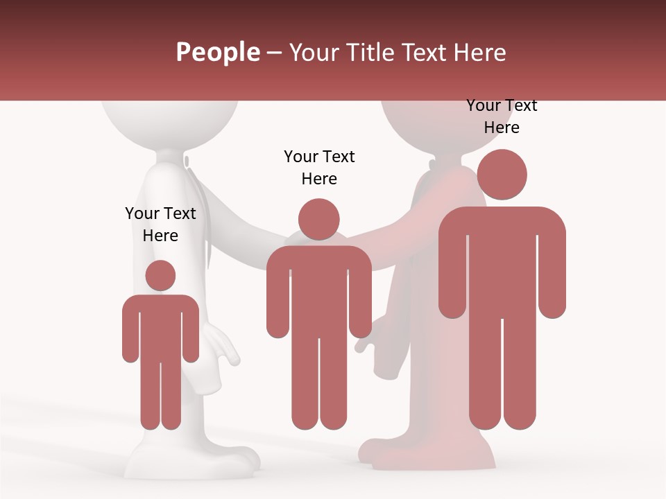 A Person Shaking Another Person's Hand In Front Of A Sign PowerPoint Template