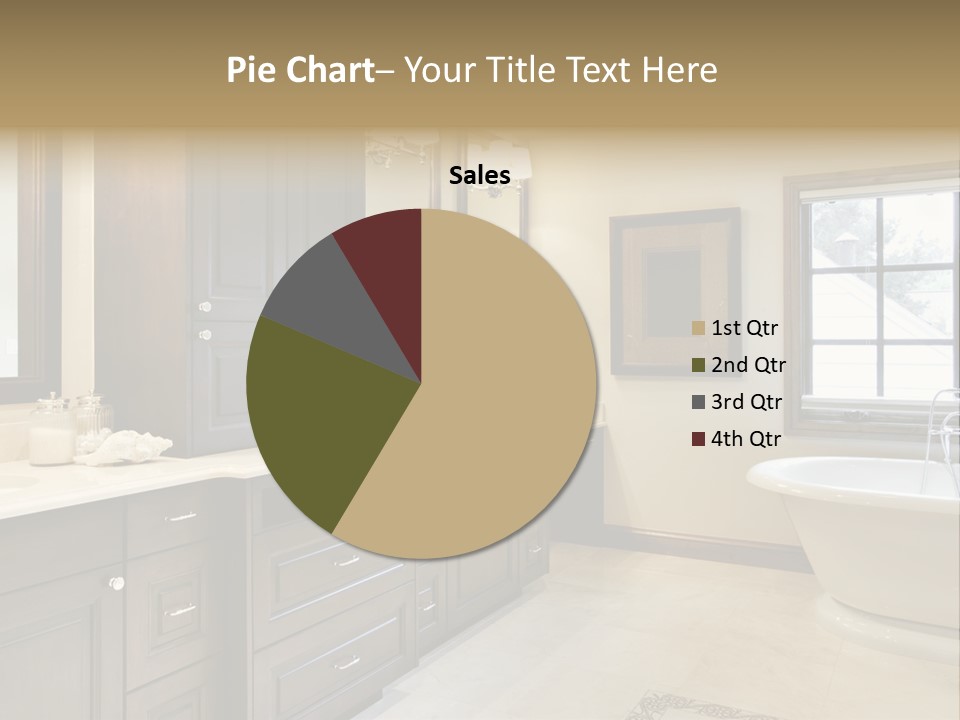 A Bathroom With A Tub, Sink, And Mirror PowerPoint Template