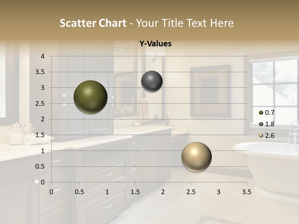 A Bathroom With A Tub, Sink, And Mirror PowerPoint Template
