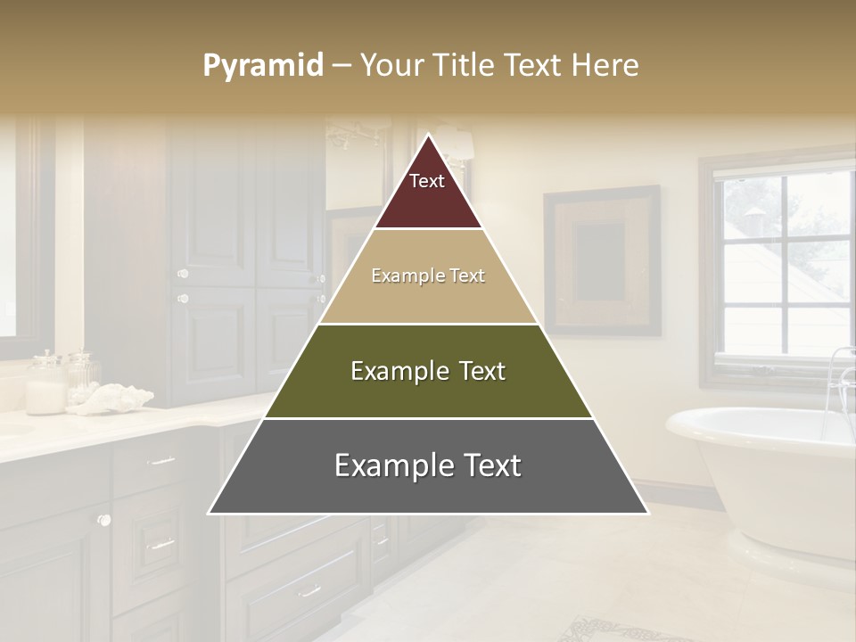 A Bathroom With A Tub, Sink, And Mirror PowerPoint Template