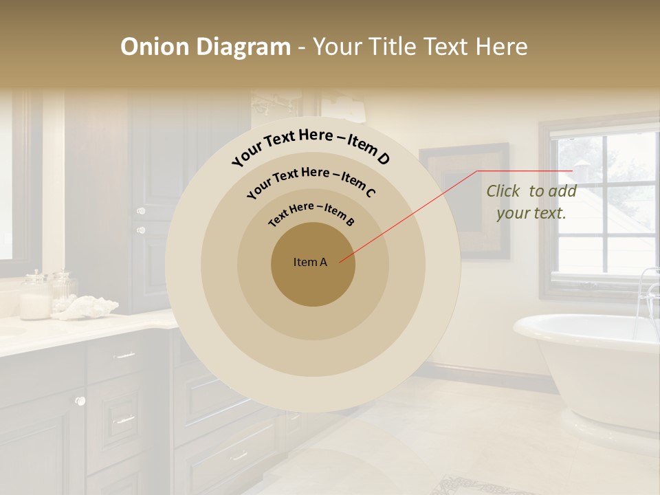A Bathroom With A Tub, Sink, And Mirror PowerPoint Template