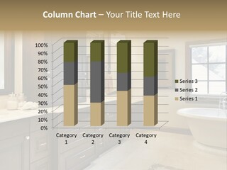 A Bathroom With A Tub, Sink, And Mirror PowerPoint Template