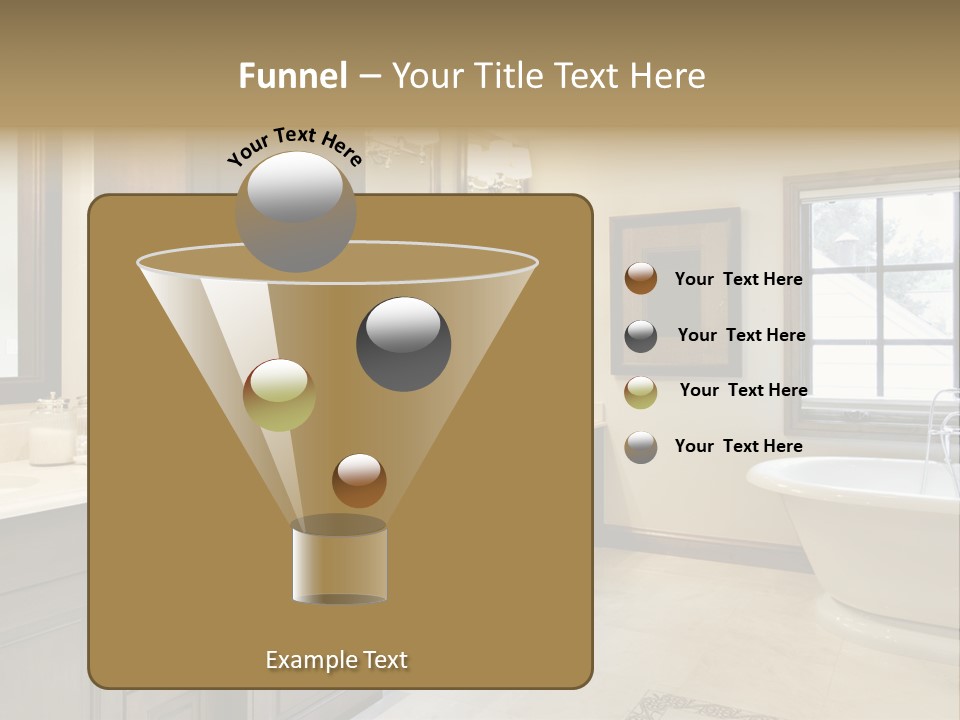 A Bathroom With A Tub, Sink, And Mirror PowerPoint Template