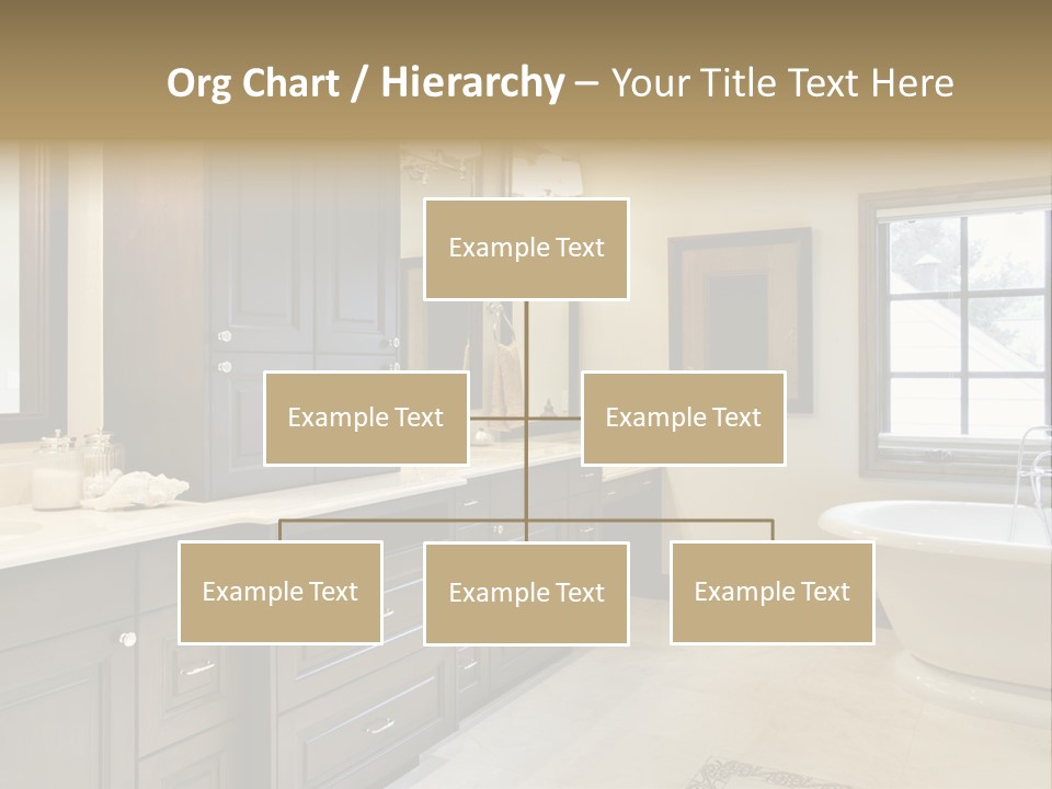 A Bathroom With A Tub, Sink, And Mirror PowerPoint Template