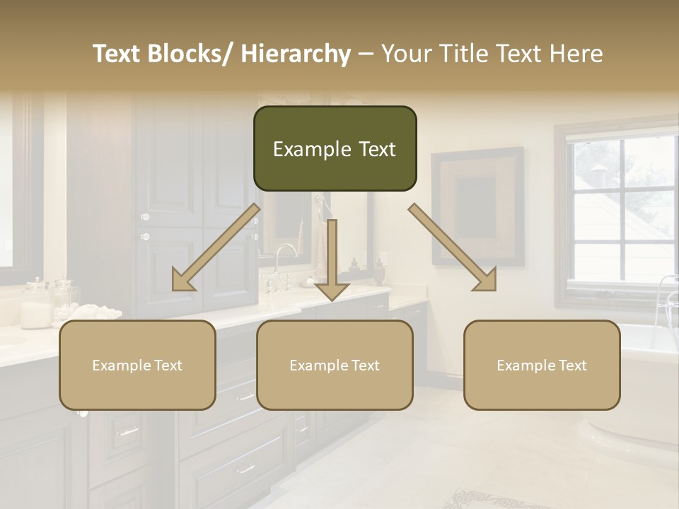 A Bathroom With A Tub, Sink, And Mirror PowerPoint Template
