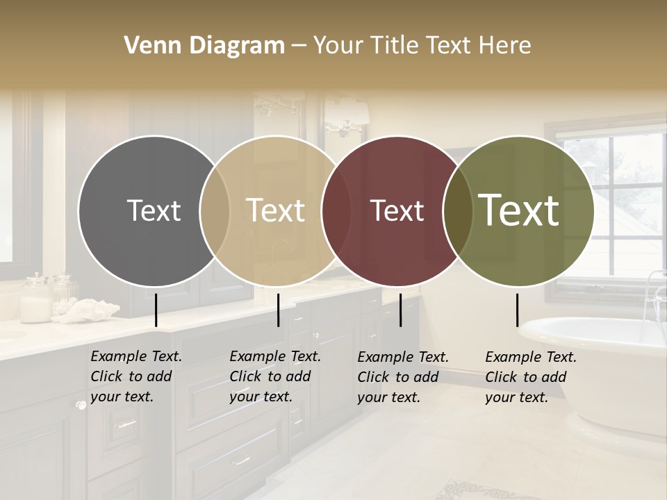 A Bathroom With A Tub, Sink, And Mirror PowerPoint Template