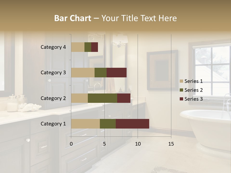 A Bathroom With A Tub, Sink, And Mirror PowerPoint Template