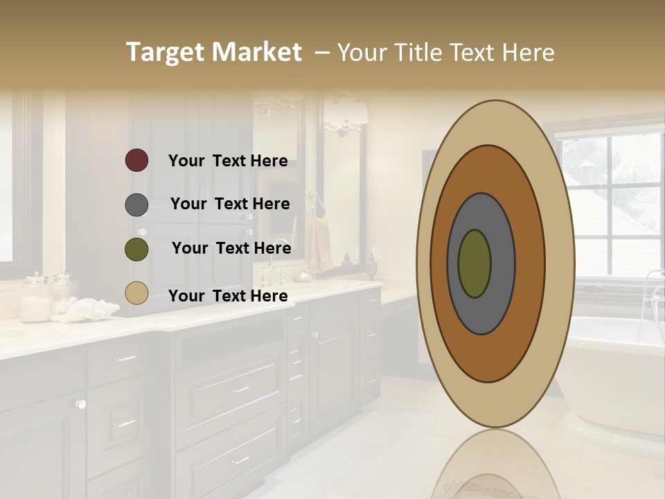 A Bathroom With A Tub, Sink, And Mirror PowerPoint Template