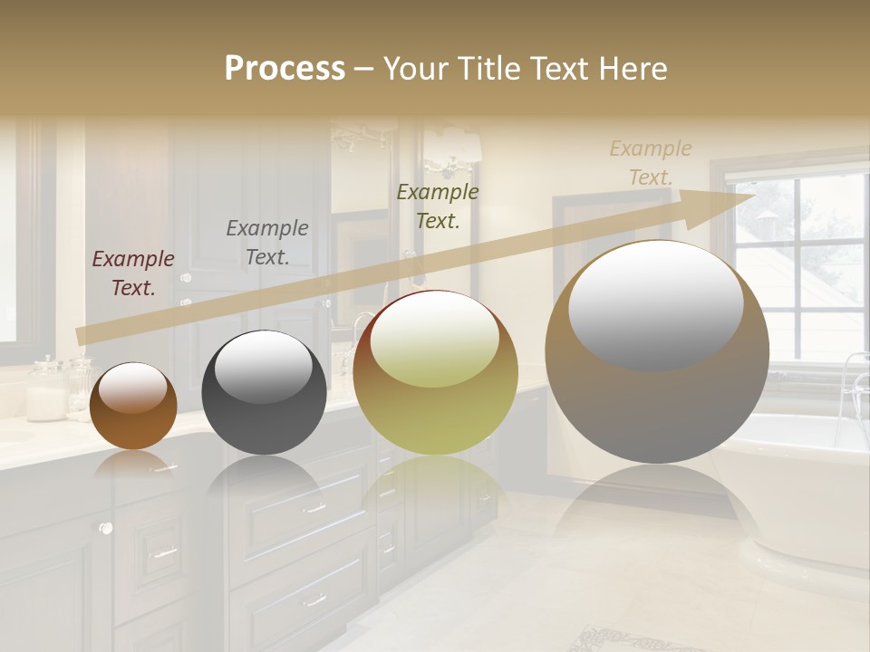 A Bathroom With A Tub, Sink, And Mirror PowerPoint Template