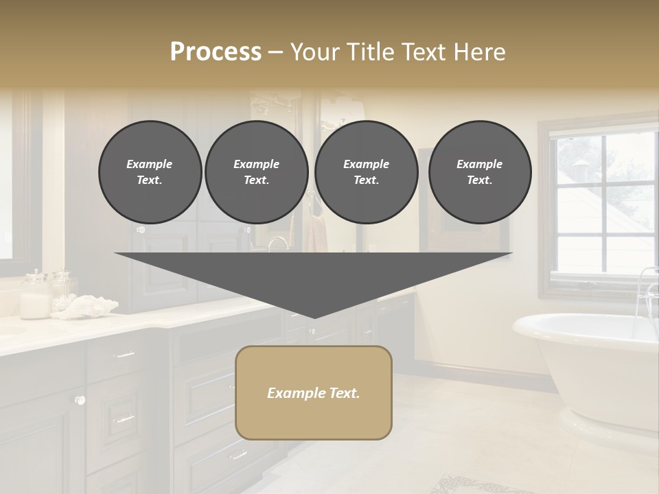 A Bathroom With A Tub, Sink, And Mirror PowerPoint Template