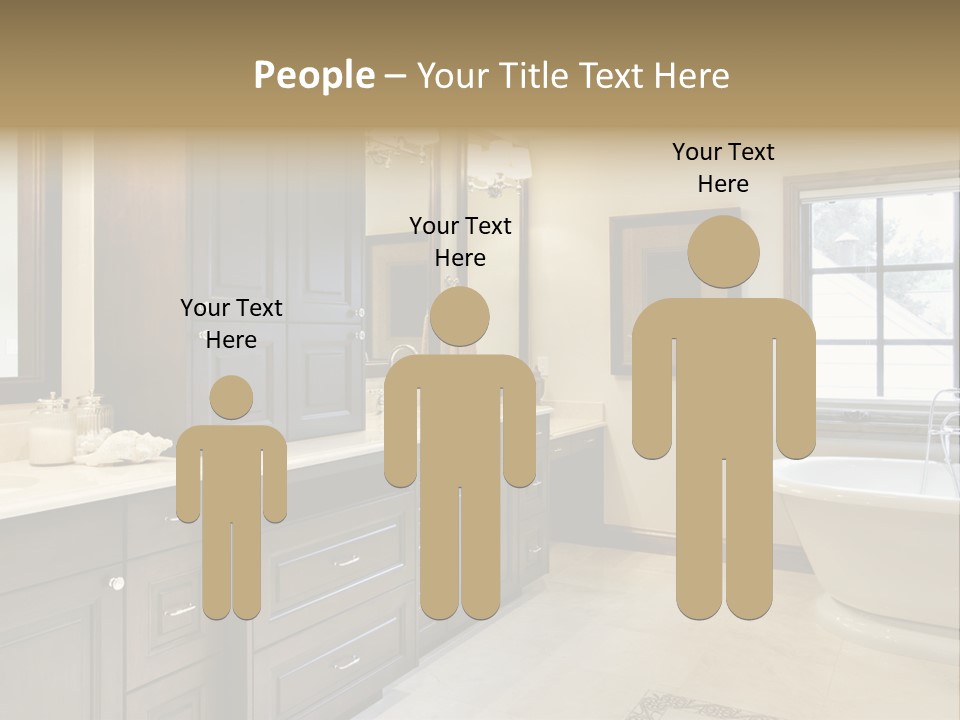 A Bathroom With A Tub, Sink, And Mirror PowerPoint Template