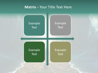 A Man Standing In Front Of A Giant Wave PowerPoint Template