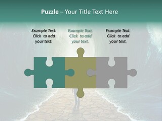 A Man Standing In Front Of A Giant Wave PowerPoint Template