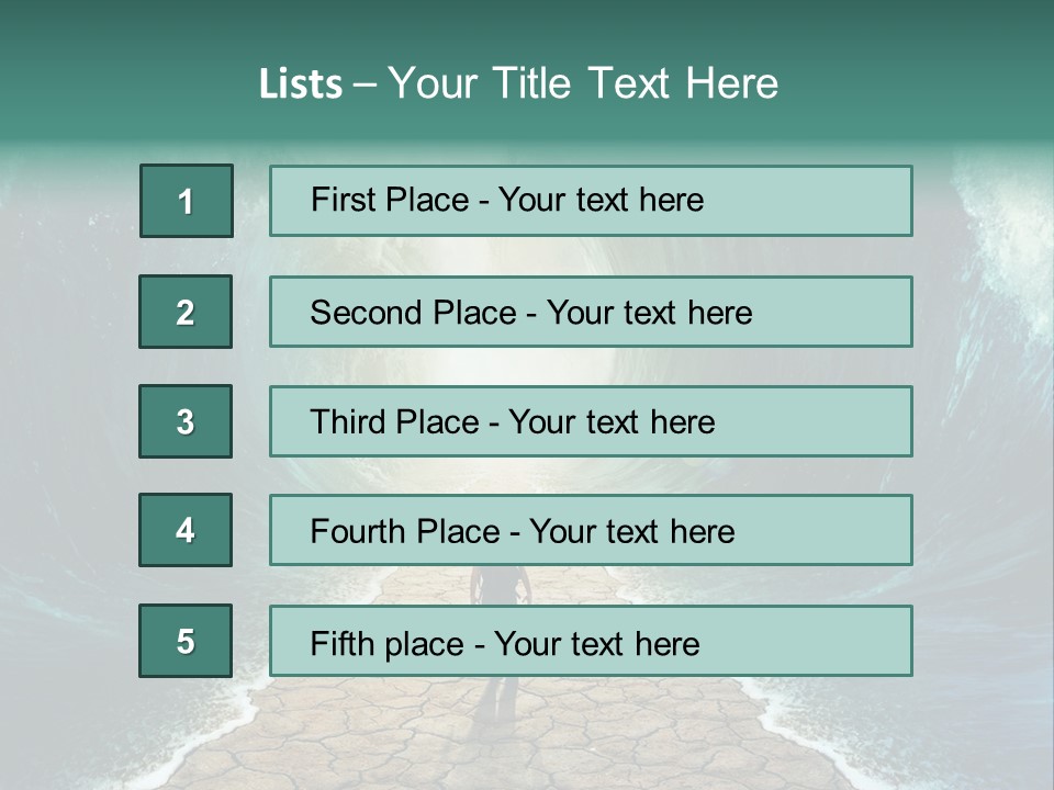 A Man Standing In Front Of A Giant Wave PowerPoint Template