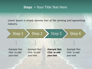 A Man Standing In Front Of A Giant Wave PowerPoint Template