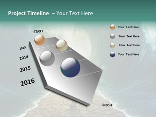 A Man Standing In Front Of A Giant Wave PowerPoint Template