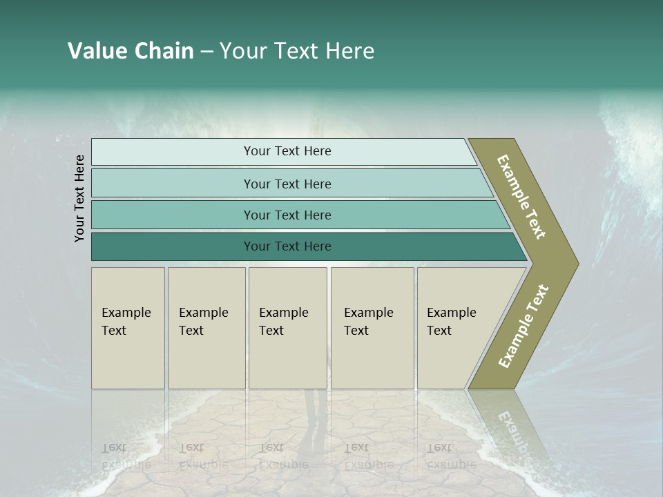 A Man Standing In Front Of A Giant Wave PowerPoint Template