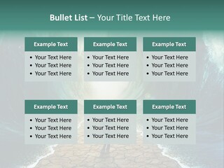 A Man Standing In Front Of A Giant Wave PowerPoint Template