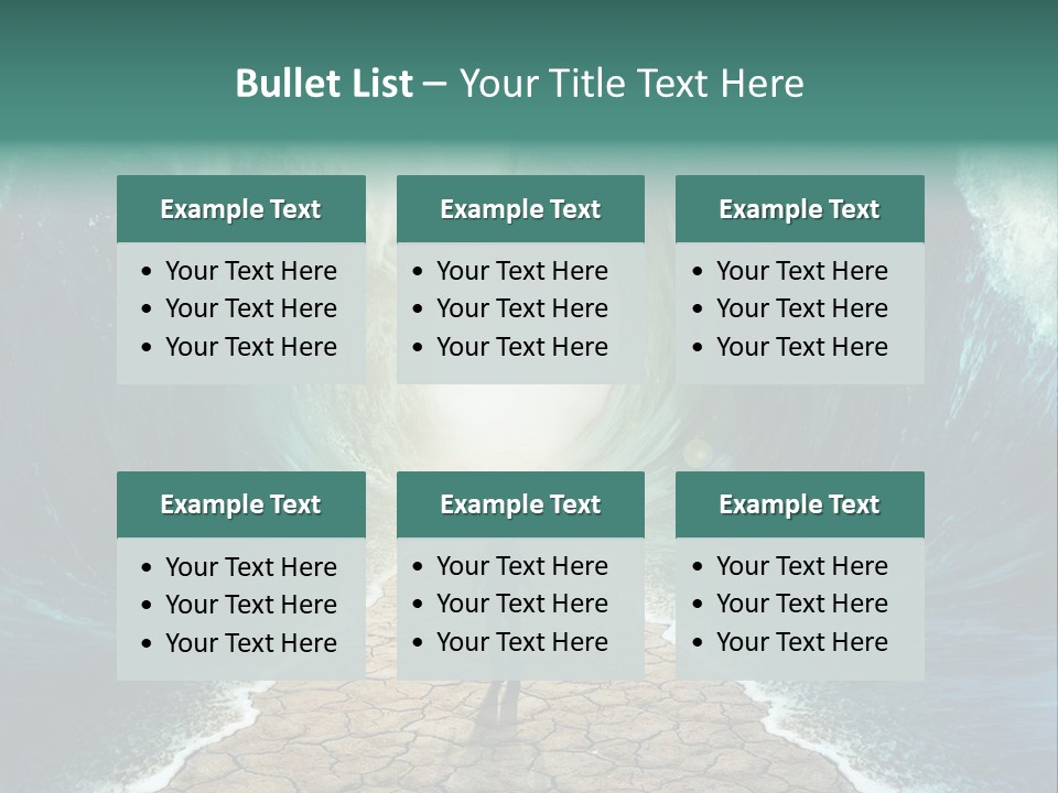 A Man Standing In Front Of A Giant Wave PowerPoint Template