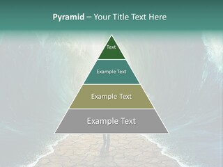 A Man Standing In Front Of A Giant Wave PowerPoint Template