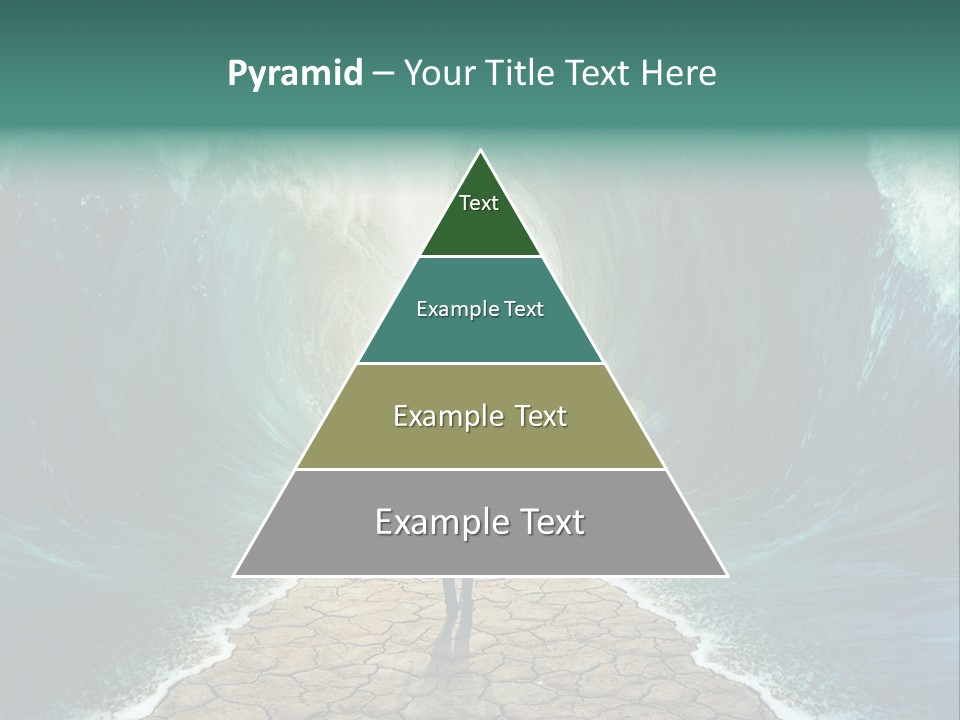 A Man Standing In Front Of A Giant Wave PowerPoint Template