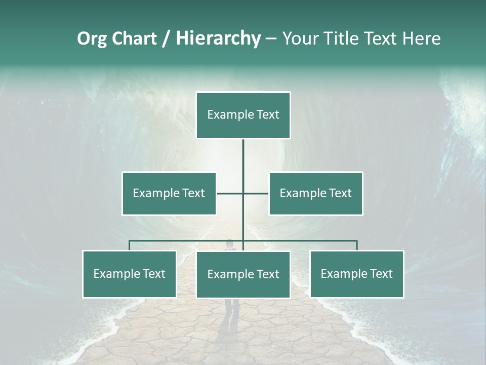 A Man Standing In Front Of A Giant Wave PowerPoint Template