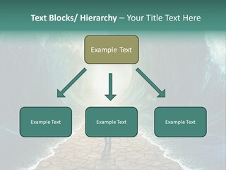 A Man Standing In Front Of A Giant Wave PowerPoint Template