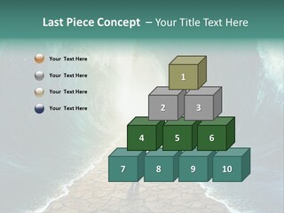 A Man Standing In Front Of A Giant Wave PowerPoint Template