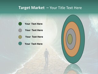 A Man Standing In Front Of A Giant Wave PowerPoint Template