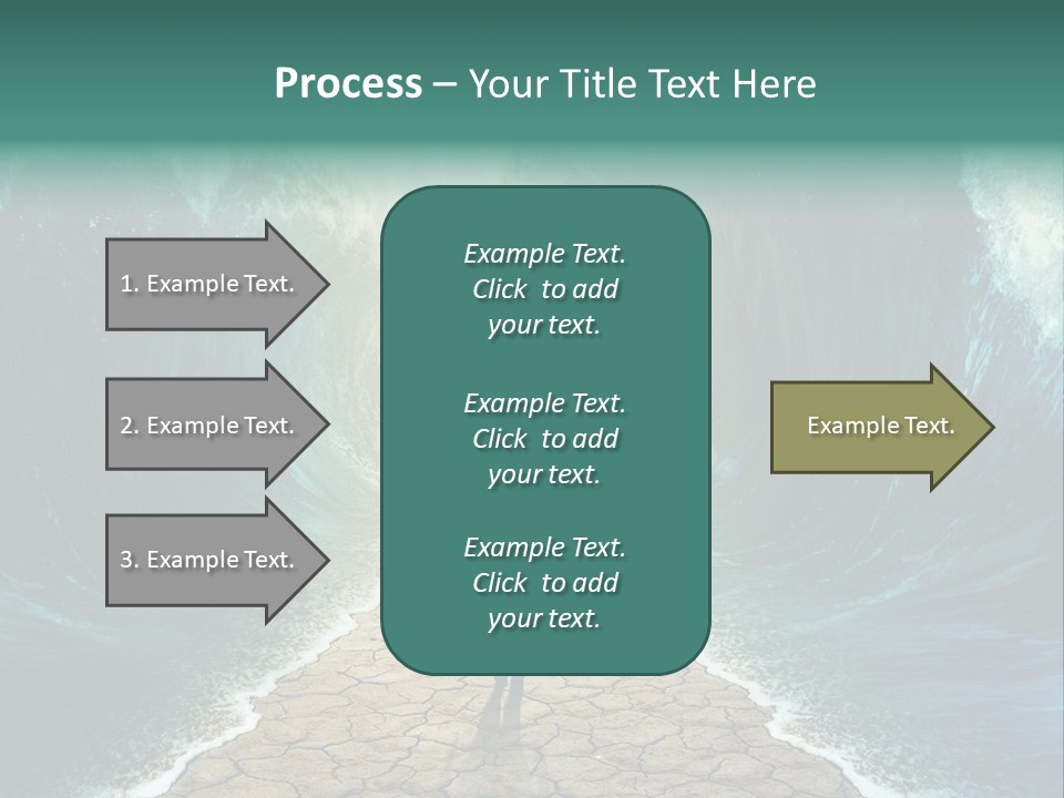 A Man Standing In Front Of A Giant Wave PowerPoint Template