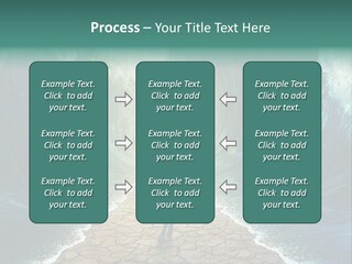 A Man Standing In Front Of A Giant Wave PowerPoint Template