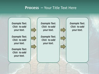 A Man Standing In Front Of A Giant Wave PowerPoint Template