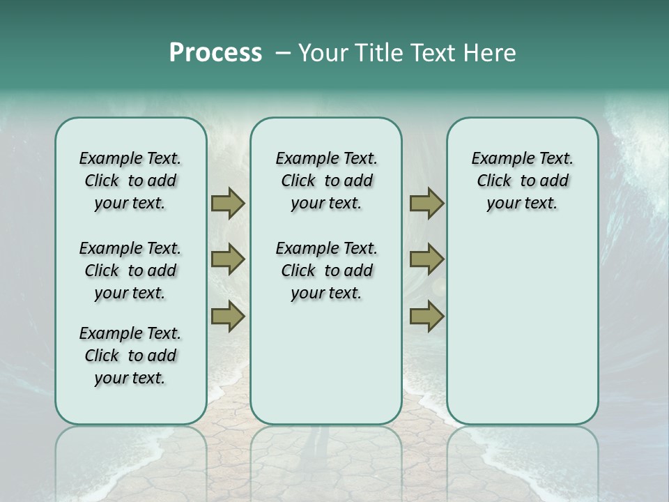 A Man Standing In Front Of A Giant Wave PowerPoint Template