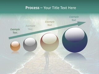 A Man Standing In Front Of A Giant Wave PowerPoint Template