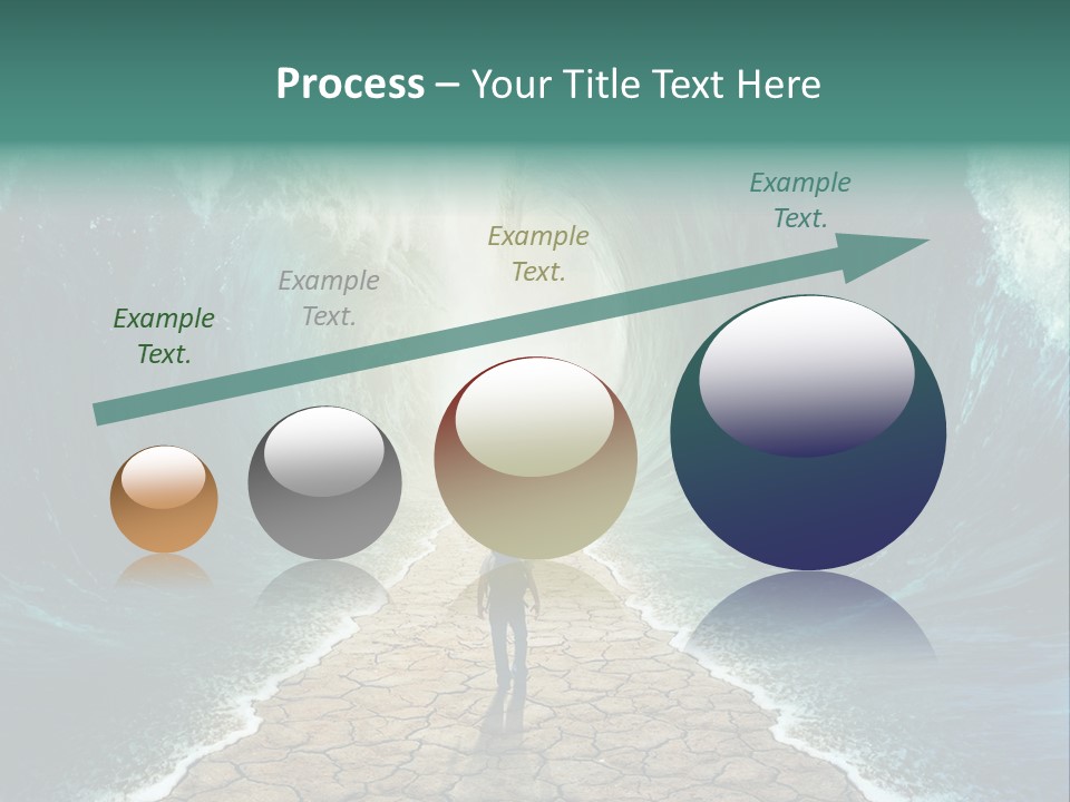 A Man Standing In Front Of A Giant Wave PowerPoint Template