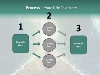 A Man Standing In Front Of A Giant Wave PowerPoint Template