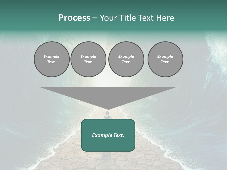 A Man Standing In Front Of A Giant Wave PowerPoint Template