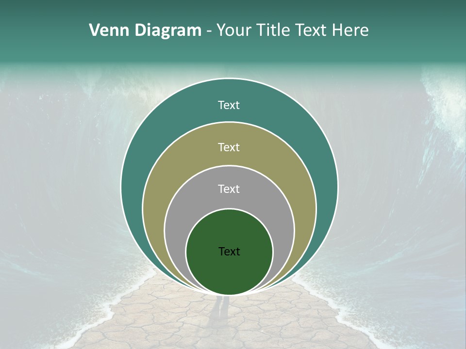 A Man Standing In Front Of A Giant Wave PowerPoint Template