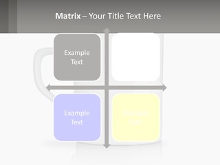 A White Coffee Mug With A Gray Background PowerPoint Template