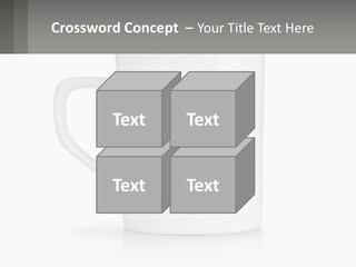 A White Coffee Mug With A Gray Background PowerPoint Template